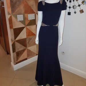 Dark Purple Evening Wedding Dress Gown